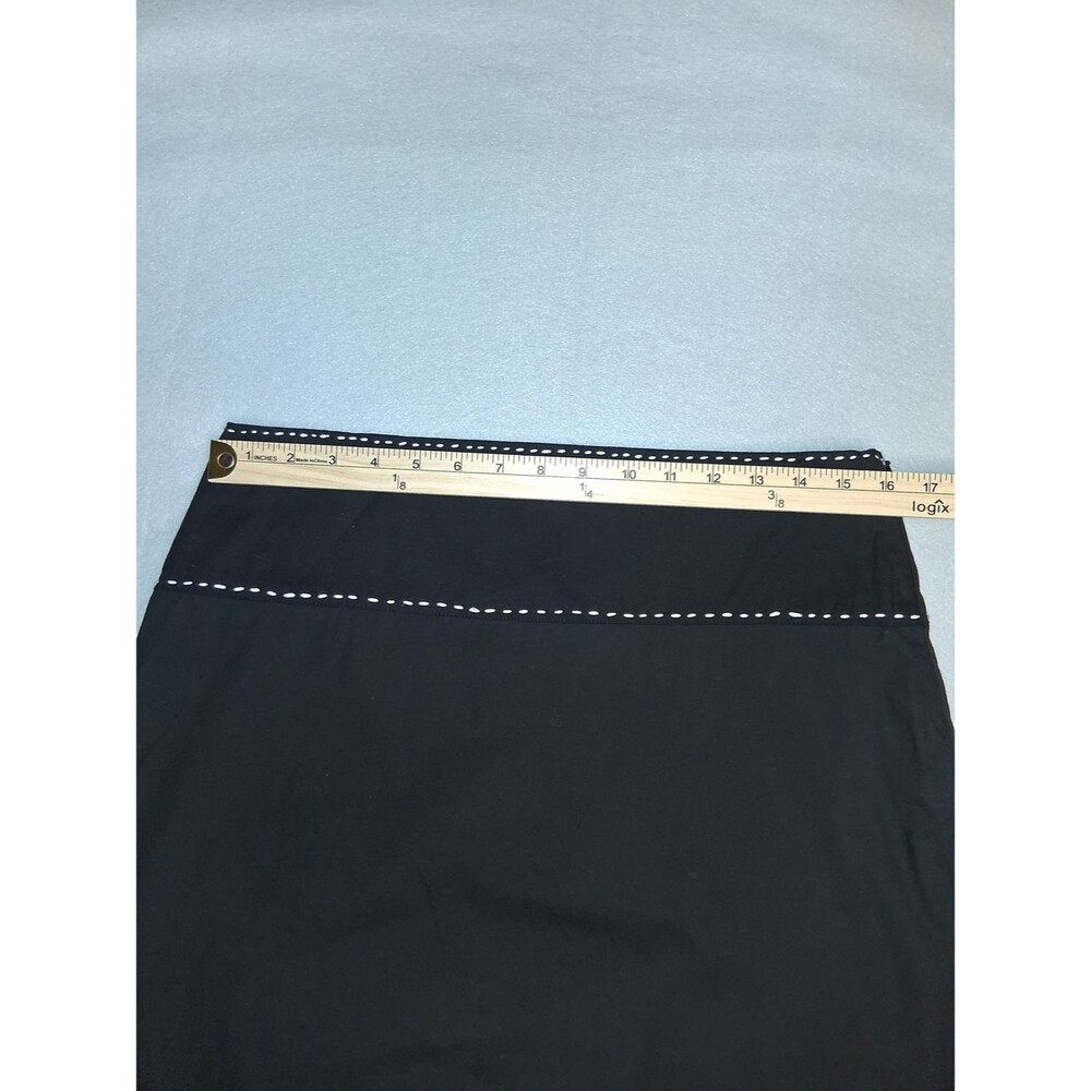 🖤 prAna Black Embroidered A-Line Skirt | Boho Cotton | Size 6 - Picture 6 of 7